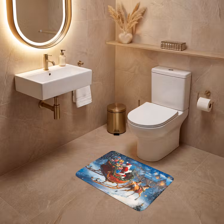 WC Vorleger - Weihnachtsmann - Rentier - Weihnachten - Schnee — 4