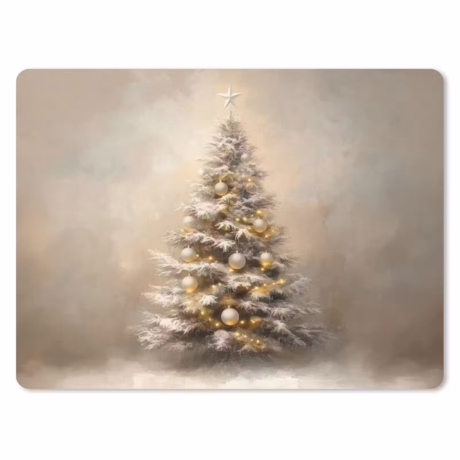 Mauspad - Weihnachten - Weihnachtsbaum - Schnee - Kunst — 1