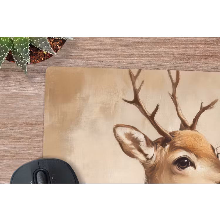 Mauspad - Weihnachten - Hirsch - Geweih - Weihnachtskugel - Rentier — 4