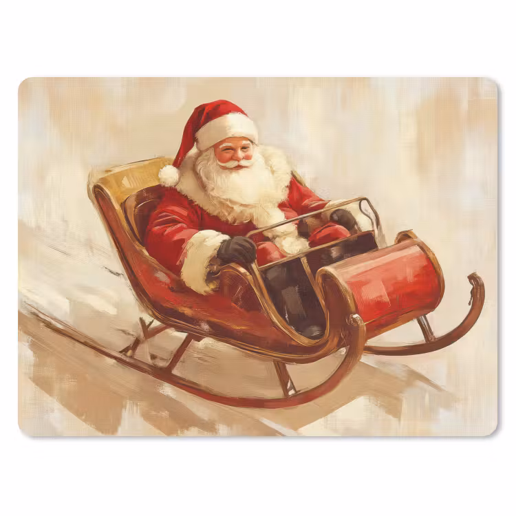 Mauspad - Weihnachten - Schlitten - Weihnachtsmann — 1