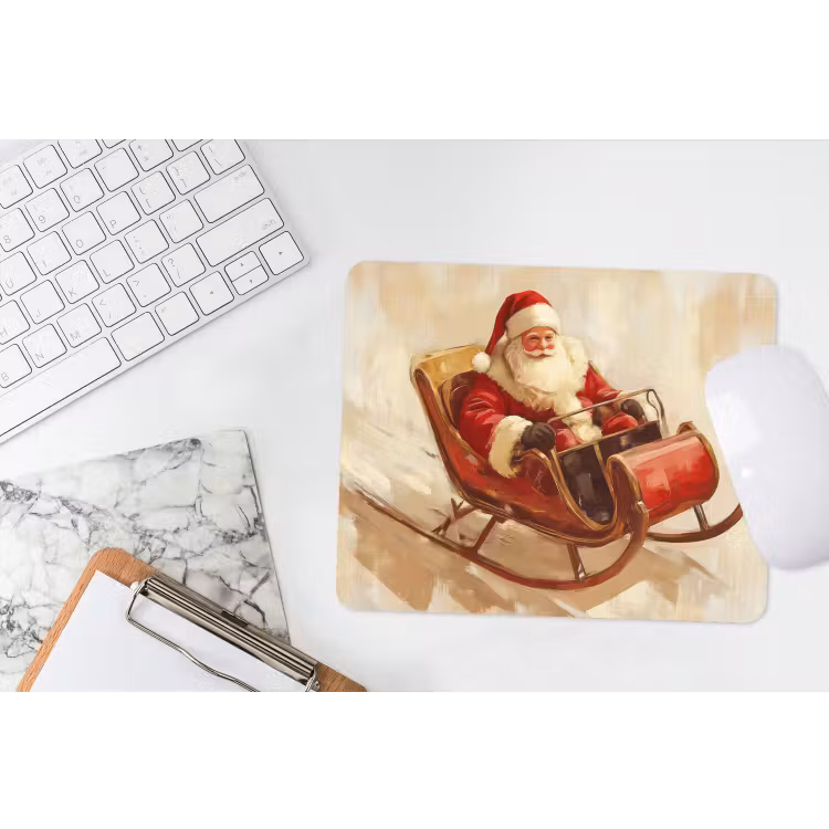 Mauspad - Weihnachten - Schlitten - Weihnachtsmann — 2