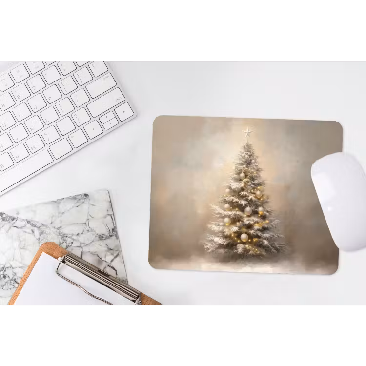 Mauspad - Weihnachten - Weihnachtsbaum - Schnee - Kunst — 2