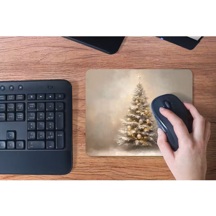 Mauspad - Weihnachten - Weihnachtsbaum - Schnee - Kunst — 3