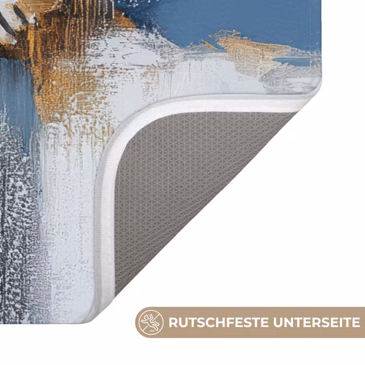 WC Vorleger - Abstrakt - Winter - Schneeflocke - Schnee - Gold — 3