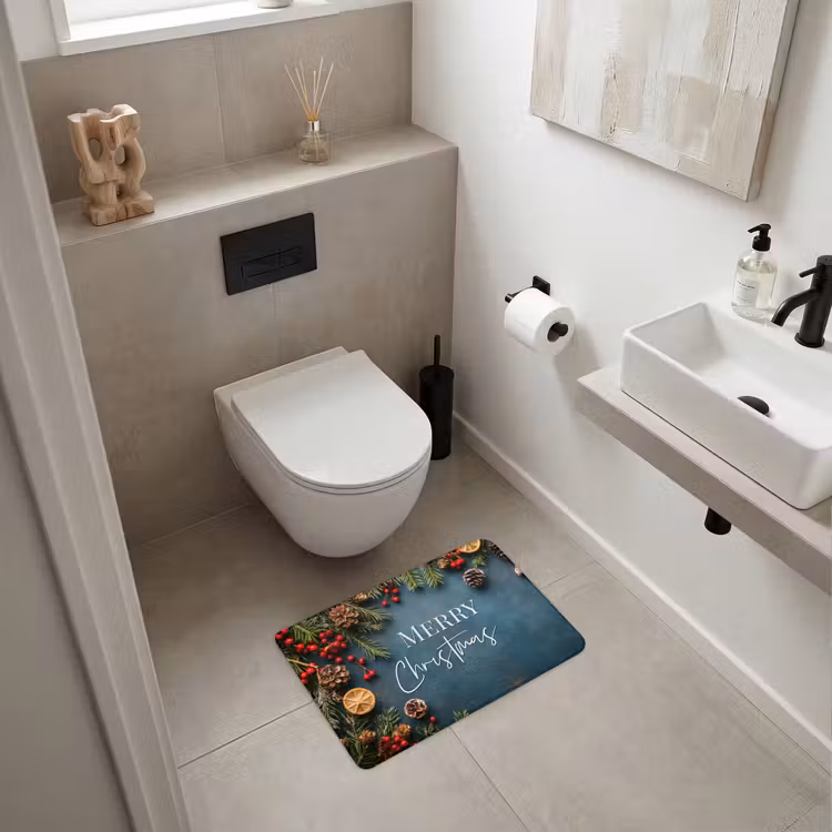 WC Vorleger - Frohe Weihnachten - Blau - Weihnachten - Winter — 6