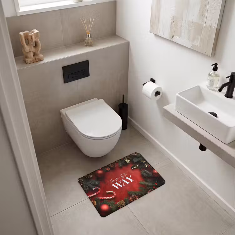 WC Vorleger - Weihnachten - Zitat - Rot - Weihnachtskugeln — 6