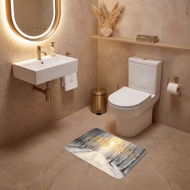 WC Vorleger - Winter - Abstrakt - Schnee - Natur - Sonne — 4