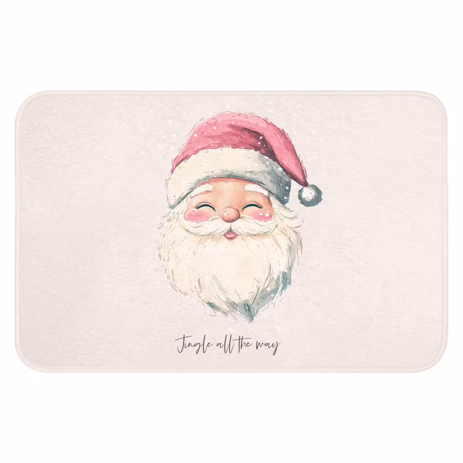 WC Vorleger - Weihnachtsmann - Weihnachten - Zitat - Beige — 1