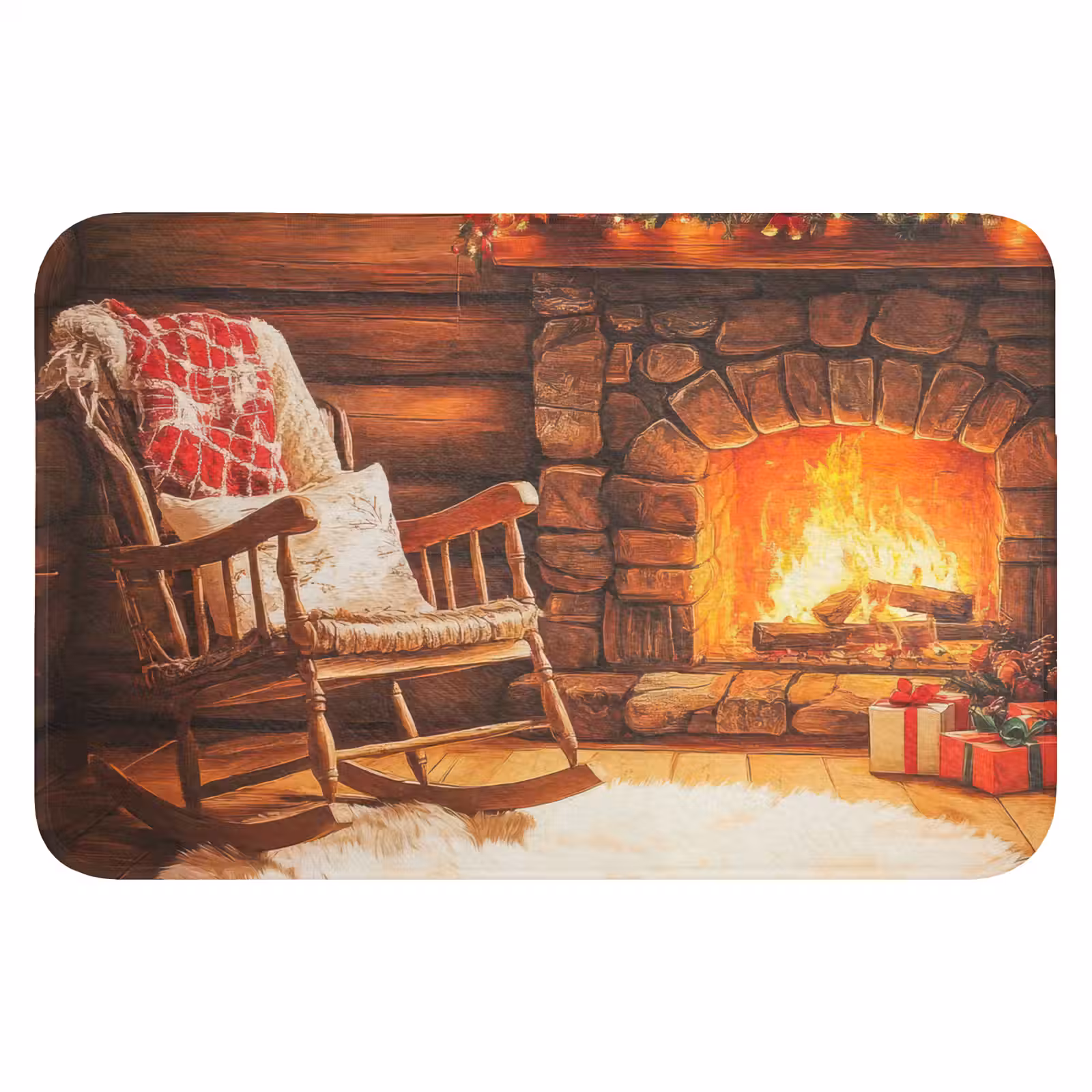 WC Vorleger - Winter - Weihnachten - Zuhause - Kamin — 1