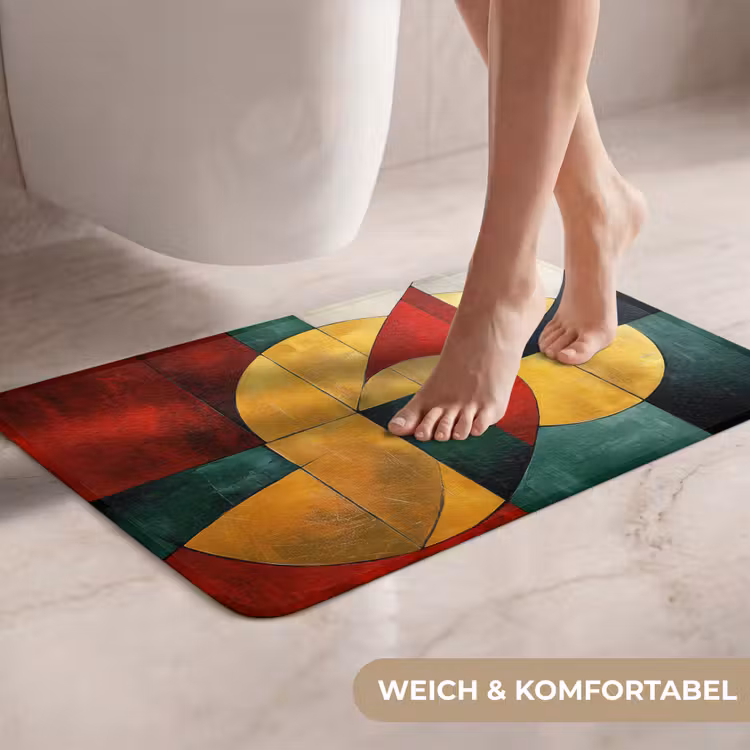 WC Vorleger - Abstrakt - Weihnachten - Gold - Rot - Grün — 7