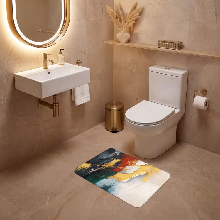 WC Vorleger - Modern - Weihnachten - Abstrakt - Gold — 4