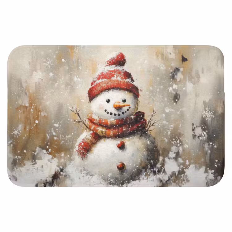 WC Vorleger - Schneemann - Winter - Schnee - Beige — 1