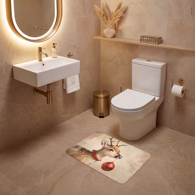 WC Vorleger - Weihnachten - Hirsch - Geweih - Weihnachtskugel - Rentier — 4