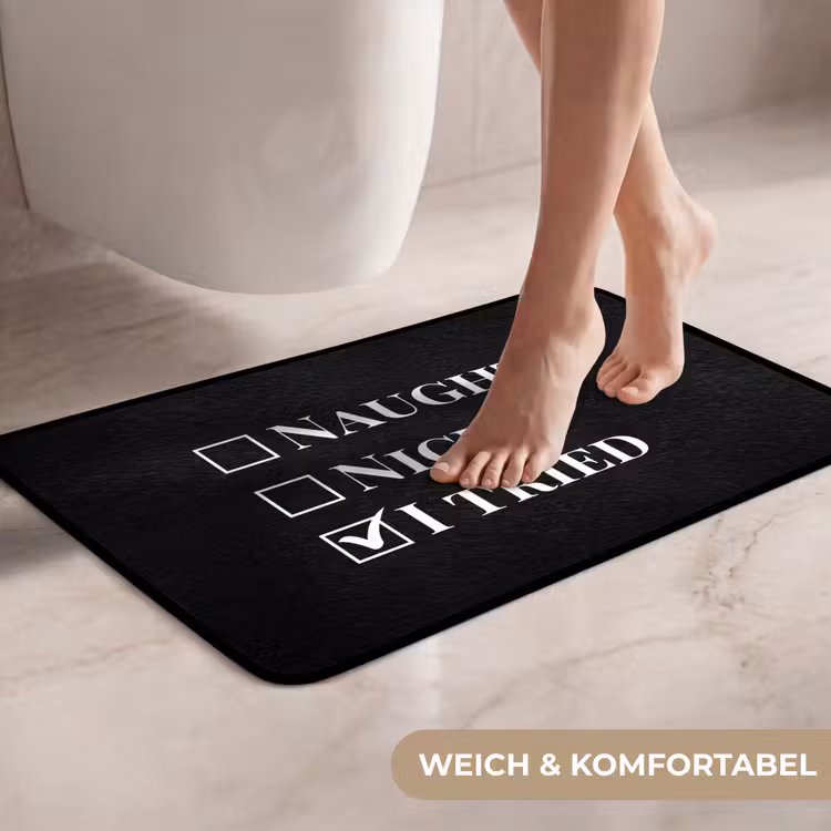 WC Vorleger - Weihnachten - Schwarz - Weiß - Zitat - Lustig — 7
