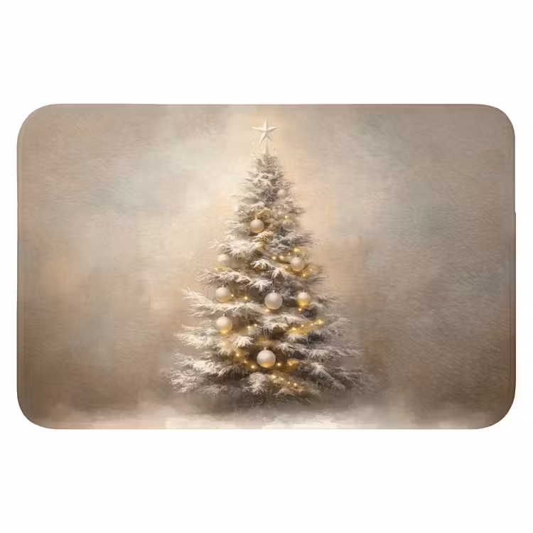 WC Vorleger - Weihnachten - Weihnachtsbaum - Schnee - Kunst — 1