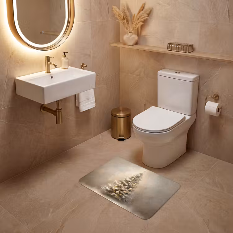 WC Vorleger - Weihnachten - Weihnachtsbaum - Schnee - Kunst — 4