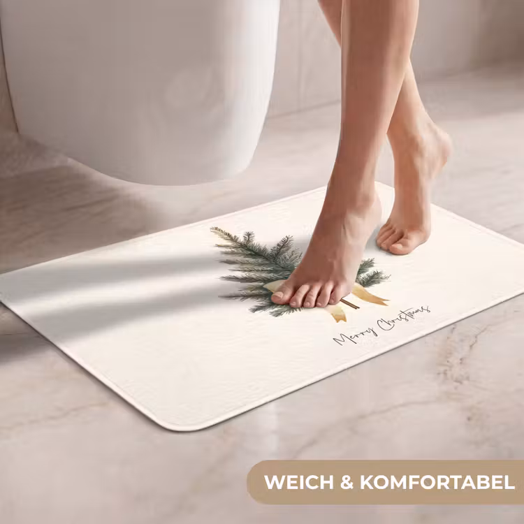 WC Vorleger - Weihnachtsbaum - Weihnachten - Frohe Weihnachten - Beige — 7
