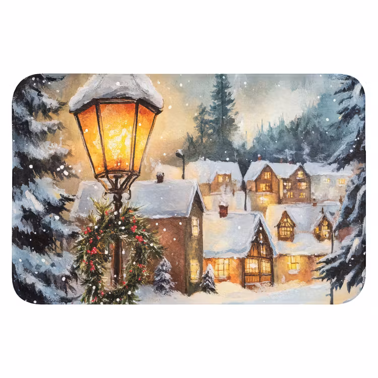 WC Vorleger - Weihnachtsdorf - Häuser - Schnee - Weihnachten — 1