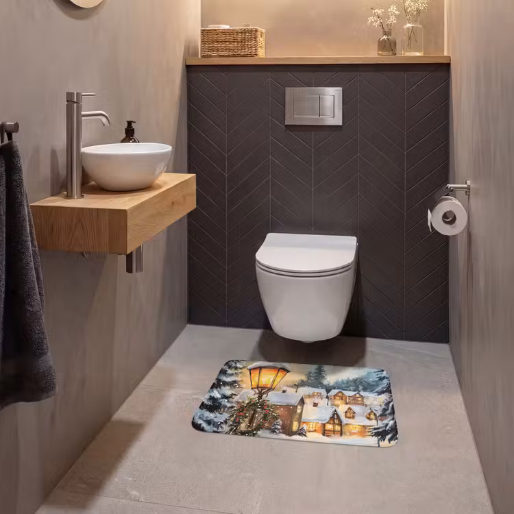 WC Vorleger - Weihnachtsdorf - Häuser - Schnee - Weihnachten — 2