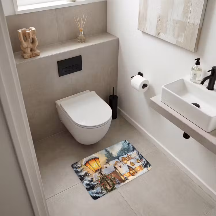 WC Vorleger - Weihnachtsdorf - Häuser - Schnee - Weihnachten — 6