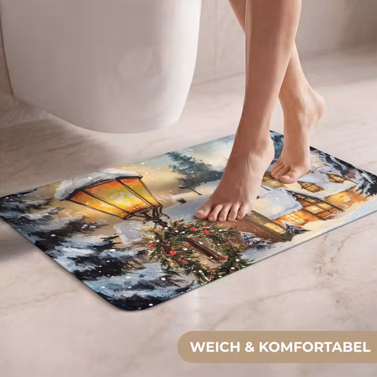 WC Vorleger - Weihnachtsdorf - Häuser - Schnee - Weihnachten — 7