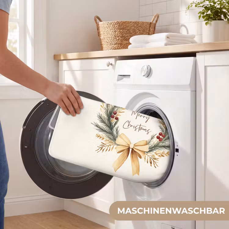 WC Vorleger - Weihnachtskranz - Weihnachten - Gold - Beige — 5