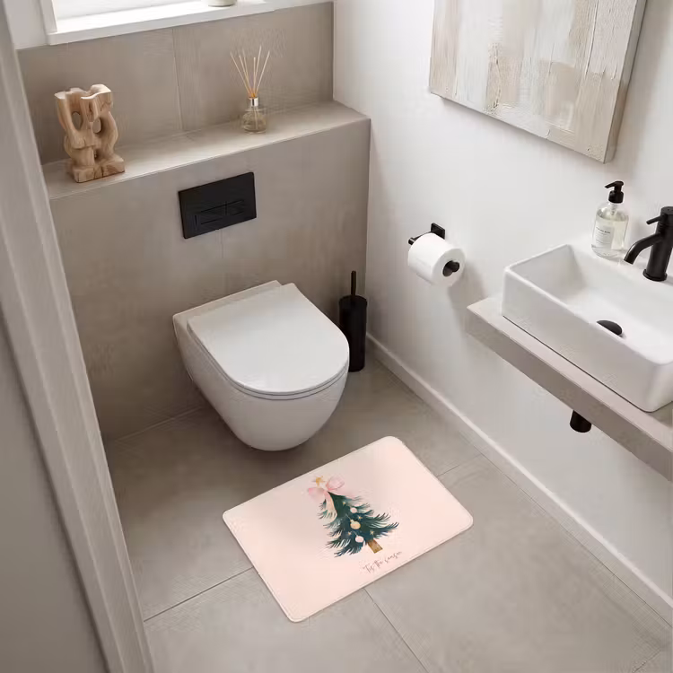 WC Vorleger - Weihnachtszeit - Weihnachtsbaum - Rosa — 6