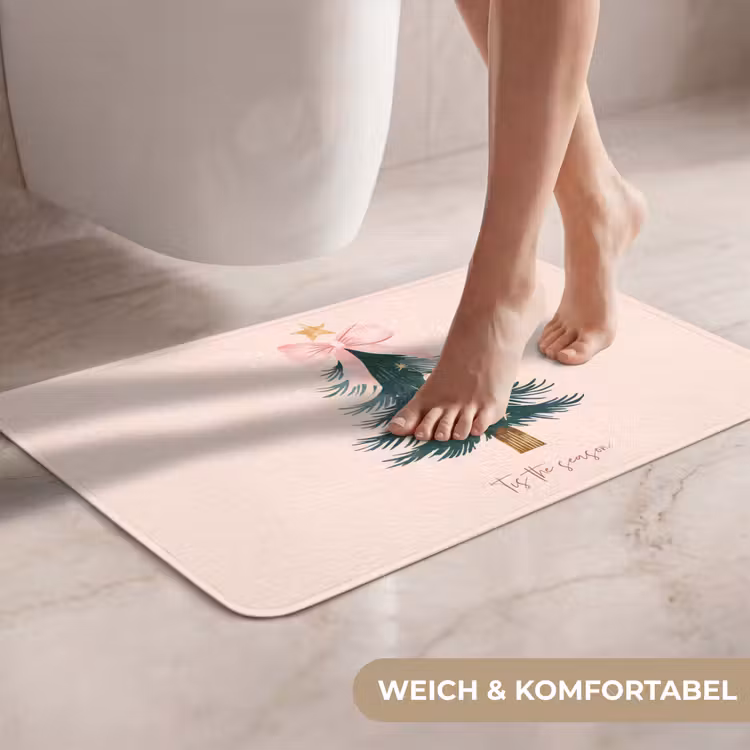 WC Vorleger - Weihnachtszeit - Weihnachtsbaum - Rosa — 7