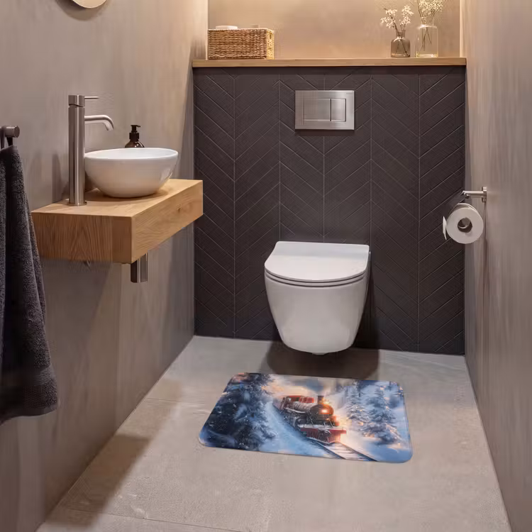 WC Vorleger - Weihnachtszug - Schnee - Winter - Weihnachten — 2
