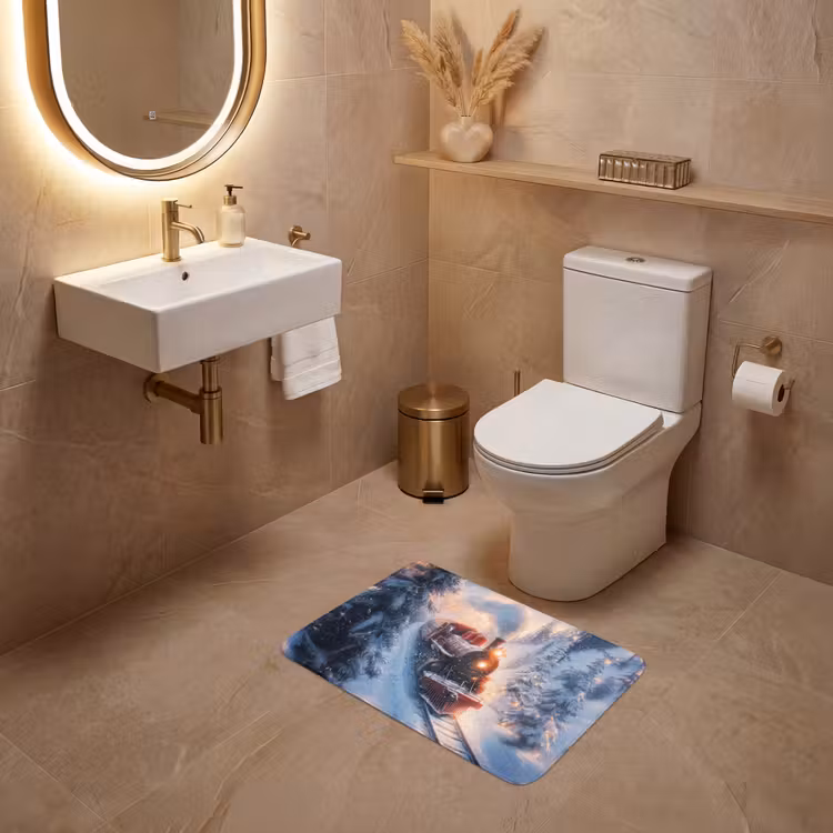 WC Vorleger - Weihnachtszug - Schnee - Winter - Weihnachten — 4
