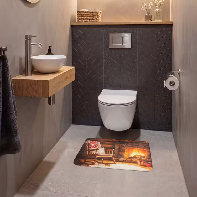 WC Vorleger - Winter - Weihnachten - Zuhause - Kamin — 2