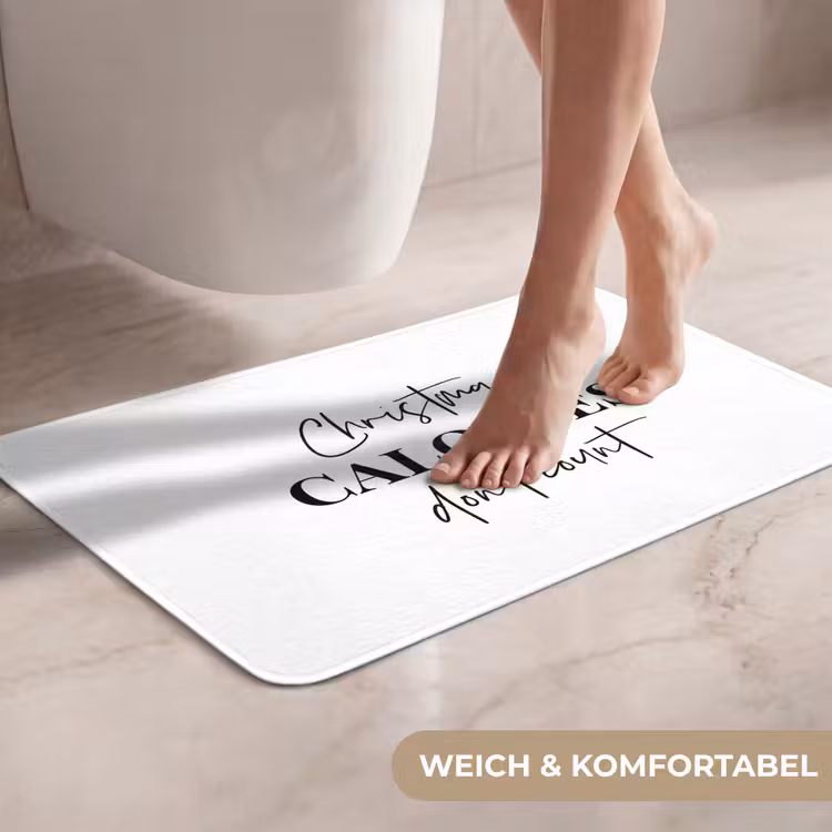 WC Vorleger - Zitat Weihnachten - Winter - Weihnachtskalorien - Weiß — 7