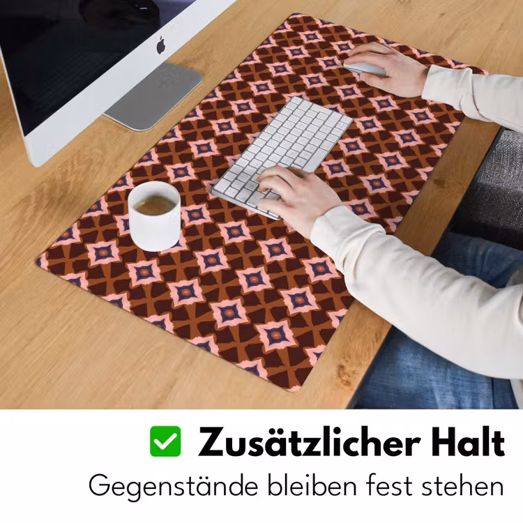 Schreibtischunterlage - Geometrisch - Verschnörkelt - Braun — 3