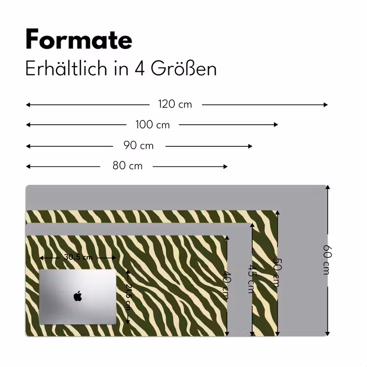 Schreibtischunterlage - Zebra - Muster - Grün — 5
