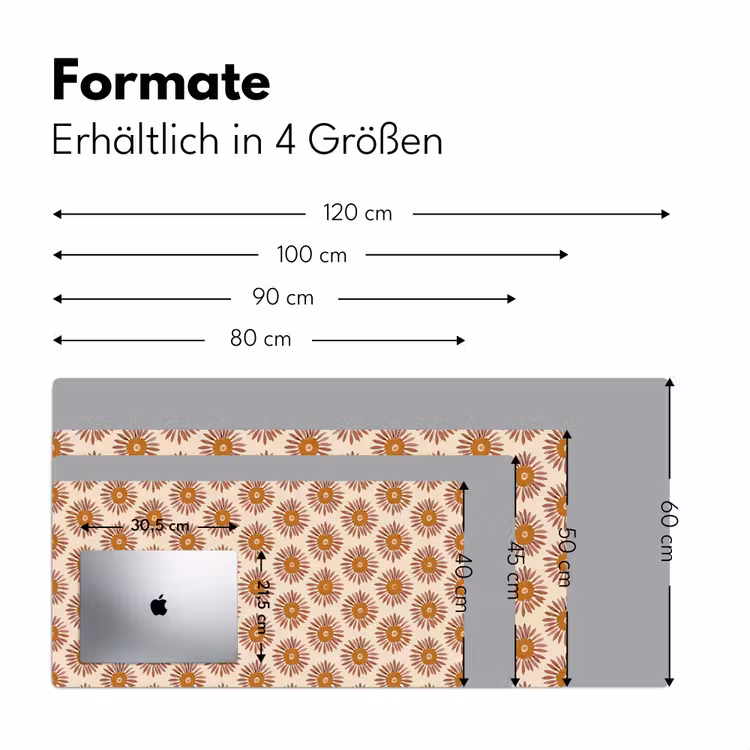 Schreibtischunterlage - Muster - Retro - Braun — 5