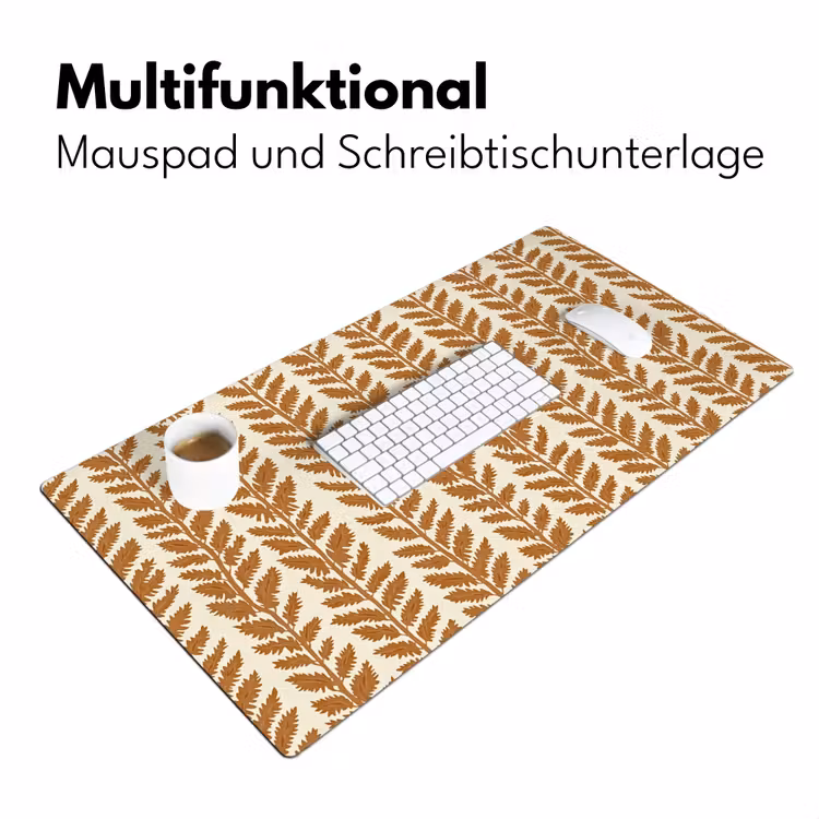 Schreibtischunterlage - Textur - Blätter - Ocker — 4