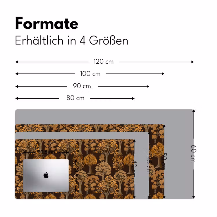 Schreibtischunterlage - Bäume - Muster - Braun — 5