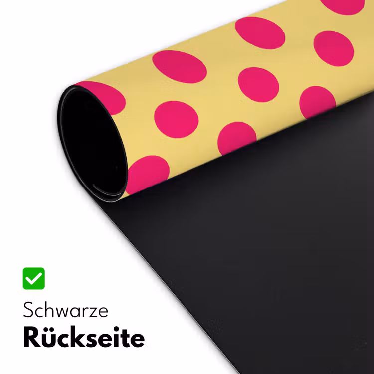 Schreibtischunterlage - Rosa - Tupfen - Gelb — 2
