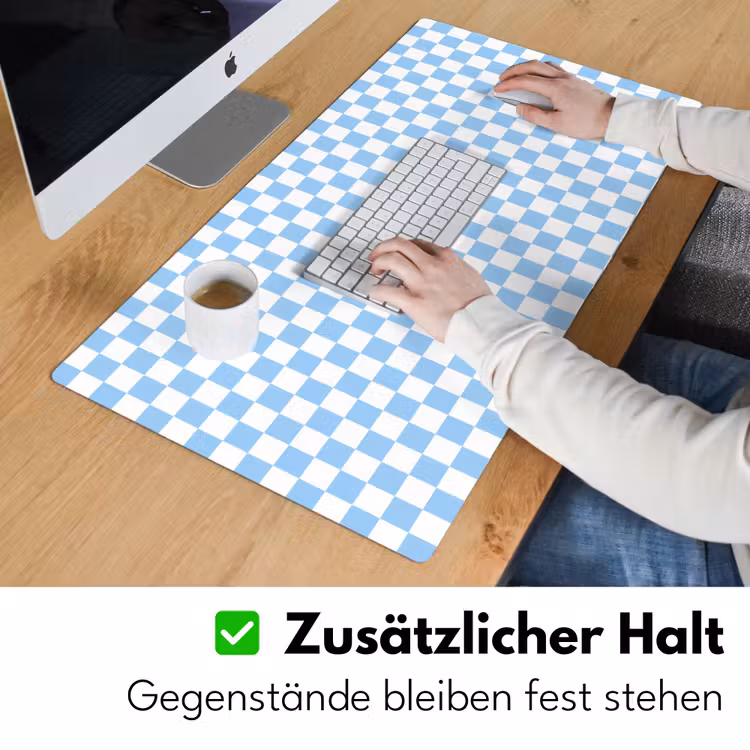 Schreibtischunterlage - Schachbrett - Klassisch - Blau — 3