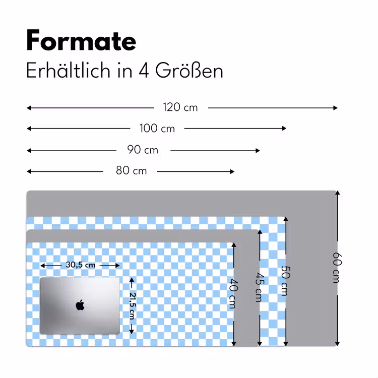 Schreibtischunterlage - Schachbrett - Klassisch - Blau — 5