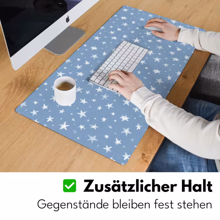 Schreibtischunterlage - Sterne - Muster - Blau — 3