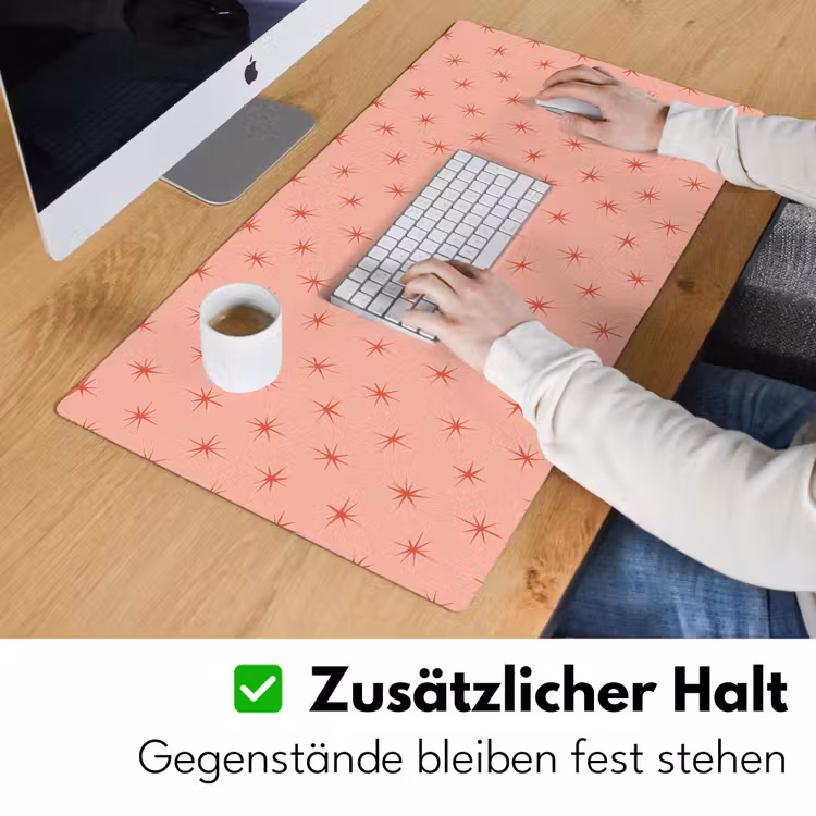 Schreibtischunterlage - Sterne - Muster - Orange — 3