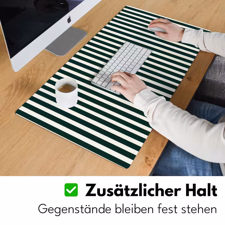 Schreibtischunterlage - Streifen - Klassisch - Grün — 3