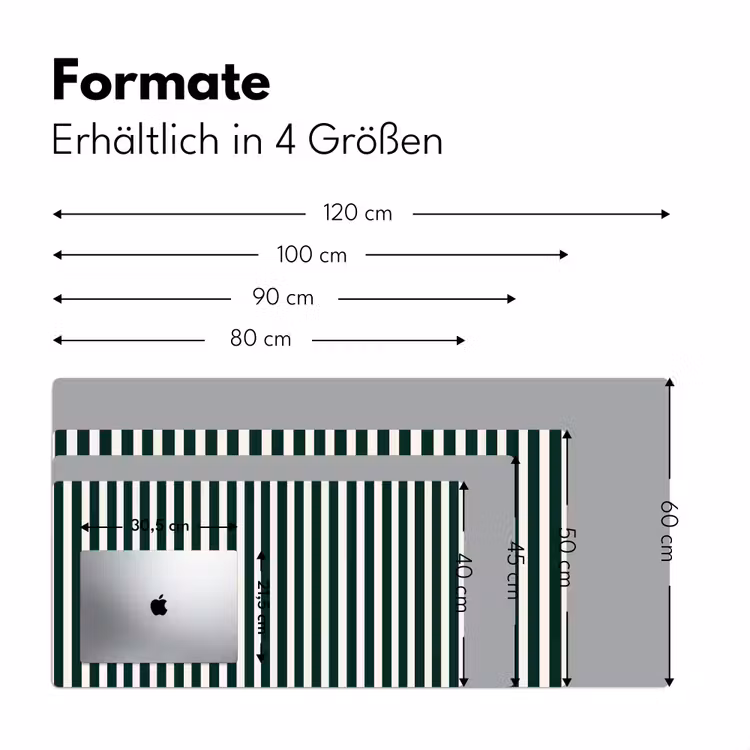 Schreibtischunterlage - Streifen - Klassisch - Grün — 5
