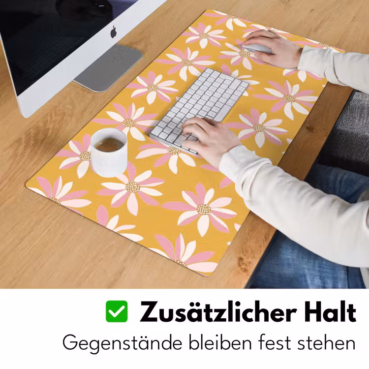 Schreibtischunterlage - Blumen - Modern - Gelb — 3
