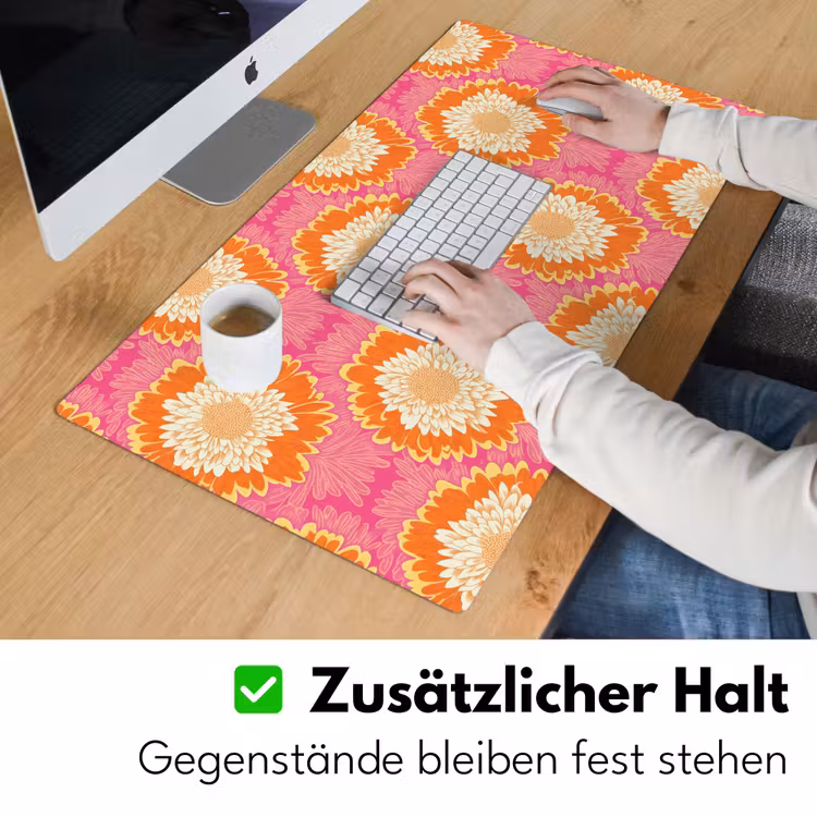 Schreibtischunterlage - Retro - Blumig - Farbenfroh — 3