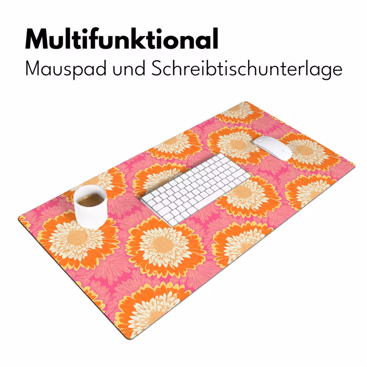 Schreibtischunterlage - Retro - Blumig - Farbenfroh — 4