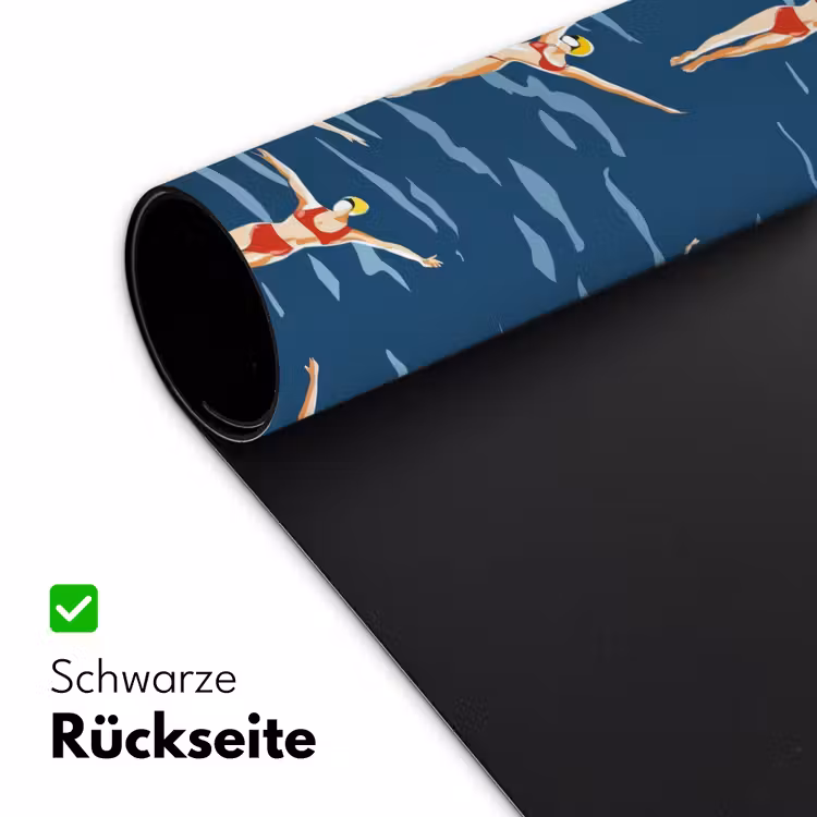 Schreibtischunterlage - Schwimmer Retro - Blau — 2