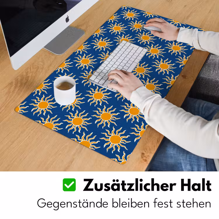 Schreibtischunterlage - Sonne - Muster - Blau — 3