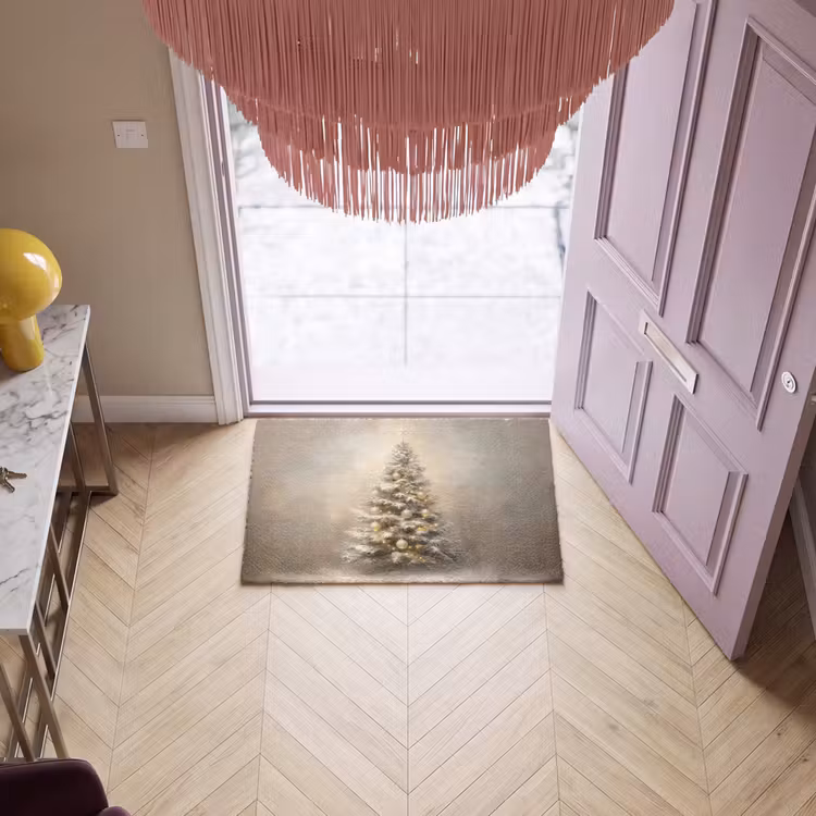 Fußmatte - Weihnachten - Weihnachtsbaum - Schnee - Kunst — 4